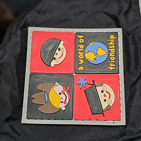 Disney It's a Small World Boy 12 Months 2pc Red Black Windbreaker/Track Suit - Picture 4 of 14